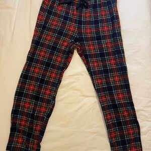 Eddie Bauer Red and Black Plaid Pants